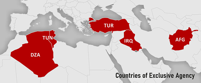 Countries of Exclusive Agency